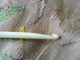 LOVELY Antique Elegant Carved Bone Double Crochet Hook, Each End has a Carved Hook ,Antique Needle Work Tool Collectible Crochet Tool