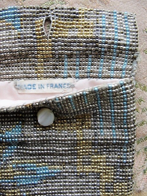1920s Beaded Frame Evening Bag in Turquoise Beads, 1stdibs.com
