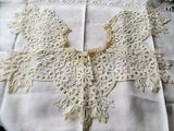 BEAUTIFUL Antique French Lace Collar, Dress Accessory Creamy White, Bertha Collar Perfect for Bridal Dress  Vintage Clothing Antique Lace