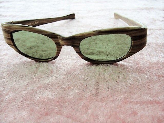 RARE Wood Grain Vintage Sunglasses, Tone-Ray Sun Glasses, Ray Ban