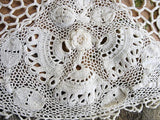 BEAUTIFUL Antique Hand Crochet IRISH Lace Collar Highly Detailed Victorian NeedleWork Irish Crochet Needle Lace Collectible Antique Lace