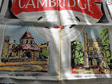 VINTAGE Linen Souvenir Tea Towel CAMBRIDGE Exclusive W Eaden Lilley Colorful Linen Wall Hanging,Country Farmhouse Kitchen,Vintage Linens