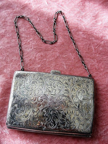 Antique Sterling Silver Purse Detailed Embossed Design - Etsy