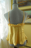 Retro Camisole or Top Vintage Early 90s Yellow Lingerie Tank Top