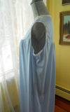 1960s Lovely Blue Vintage Nightgown Size Large Retro Lingerie