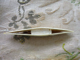 VICTORIAN Antique Bone TATTING Shuttle For Tatted Lace Making Authentic Old Beautiful Condition Needlework Sewing Tool