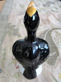 CHARMING Figural Pie Bird, Pie Funnel, 1930s Clarice Cliff Design,MidWinter Pottery,Black Bird,Vintage kitchenalia,Farmhouse, French Country