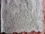 GORGEOUS Appenzell WEDDING Hanky Exquisite Embroidery Handkerchief Bridal Hankie Stunning Raised Embroidery,for Collector or Bridal Heirloom
