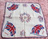 1937 CORONATION Handkerchief ,George VI Royalty Souvenir Linen Hanky, English Royal Memorabilia, Collectible Royalty, George VI Collectibles