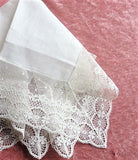 BEAUTIFUL French BRIDAL WEDDING Handkerchief,Fine Linen,Gorgeous Wide Intricate Lace Hankie,Special Bridal Hanky,Collectible Antique Hankies