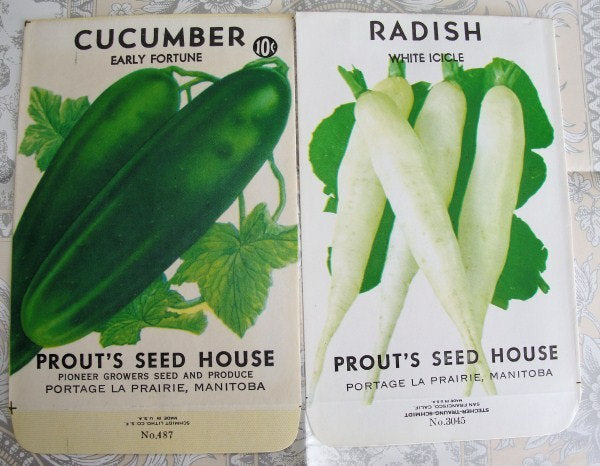 VINTAGE Vegetable Seed Packets Perfect To Frame Highly Decorative Great For Scrapbooking, Gifts, Farm House French Country Decor
