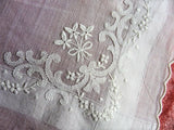 BEAUTIFUL Vintage Embroidered Applique Hankie BRIDAL WEDDING Handkerchief Exquisite Special Bridal Hanky ,Something Old, Collectible Hankies