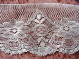 LOVELY Wide Antique French Lace Cotton Trim Delicate Pattern Ideal For Edwardian Whites,Bridal Dress,Vintage Wedding,Fine Heirloom Sewing