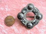 BEAUTIFUL Antique Scottish Sterling Silver and Granite Stones Brooch,Outlander Scottish Jewelry, Victorian Jewelry,Antique Scottish Brooch