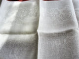 VINTAGE Irish Linen Napkins,Damask Linen ROSES Pattern Set,Wedding Gift,Housewarming Gift, Elegant Dining,Collectible Vintage Table Linens