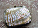 BEAUTIFUL Antique FRENCH Change Purse,Lovely Shell Sides,Dazzling Pearl Purse,Collectible Purses,Doll Size Purse,French Bebe Purse, Display