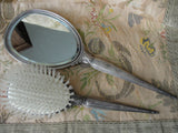 ELEGANT Antique Birks Sterling Silver Vanity Set,Hand Mirror and Brush,Monogram D,Lovely Engraving, Perfect Gift or Add To Silver Collection