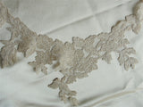 ANTIQUE French Lace Ladies Collar Intricate Floral Lace Pattern Netted Lace, Embroidery Downton Abbey Great Gatsby Flapper Bridal Gown Lace