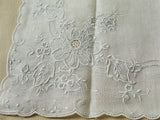 GORGEOUS Appenzell WEDDING Hanky Needle lace Inserts Handkerchief Bridal Hankie Stunning Raised Embroidery,for Collector or Bridal Heirloom