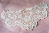 BEAUTIFUL Antique French Lace Applique,Victorian, Edwardian,Antique Valenciennes,Creamy white Lace,Netted Lace Wedding Gown,Collectible Lace