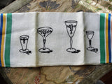 Vintage Linen French Torchons,Kitchen Tea Towel,Stripe Linens,Bar Ware,French Farmhouse,Embroidered Kitchen Towel, Decorative Vintage Linens