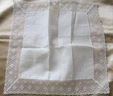 Beautiful Vintage BRIDAL WEDDING Handkerchief Linen,WIDE French Lace Hankie,Special Bridal Hanky,Bridal Gift, Collectible Hankies