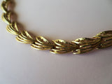 CLASSY Vintage Modernist Necklace,Lovely Brushed Gold Tone,Day or Evening Necklace,Collectible Vintage Jewelry