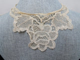 LOVELY Victorian French Lace High Neck Collar,Hand Made Creamy White Lace,Victorian Edwardian Lace,Antique Bridal Lace,Collectible Lace