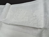 ANTIQUE Linen Damask Towel,Art Nouveau ROSES,Quality Vintage Linen,Show Towel Runner,French Country,Farmhouse Linens,Collectible Linens