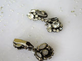 LOVELY Art Deco Crystal and Rhinestones Drop Earrings,Flapper Gatsby Era Jewelry, Sparkling Cut Stones, Collectible Vintage Jewelry