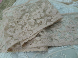 BEAUTIFUL Antique FRENCH Fine Lace Trim,Flounce,Intricate Pattern For Bridal Dress,Dolls,Flapper Dress,Heirloom Sewing,Antique Lace Textiles