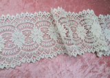 BEAUTIFUL Antique FRENCH Lace Trim,Flounce,Intricate Pattern For Bridal Dress,Dolls,Flapper Dress,Heirloom Sewing,Antique Lace Textiles