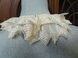 ANTIQUE 1930s French Netted Lace Collar, Multi Layered,Downton Abbey Great Gatsby Flapper Bridal Lace,Collectible Lace