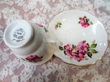 PRETTY Royal Vale English Bone China Teacup and Saucer,Pink Flowers,Lovely Teatime Cup and Saucer,Collectible Vintage Teacups