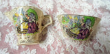 ART DECO Chintz Cream Jug and Sugar Bowl,Pompadour Crinoline Lady Chintz Winterton, Longton England, Tea Time China,Collectible Chintz China