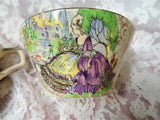 ART DECO Chintz Cream Jug and Sugar Bowl,Pompadour Crinoline Lady Chintz Winterton, Longton England, Tea Time China,Collectible Chintz China