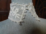 GORGEOUS Victorian French Netted Lace Collar,High Neck,Large Wide Tulle Bib Front,Lace Jabot,4 different laces,Dramatic Under Suit