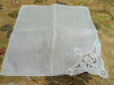 BEAUTIFUL Vintage Lace Hanky Bridal Hankie,Wedding HANDKERCHIEF, Special Hankie,Belgium Lace Insert, Collectible Vintage Hankies