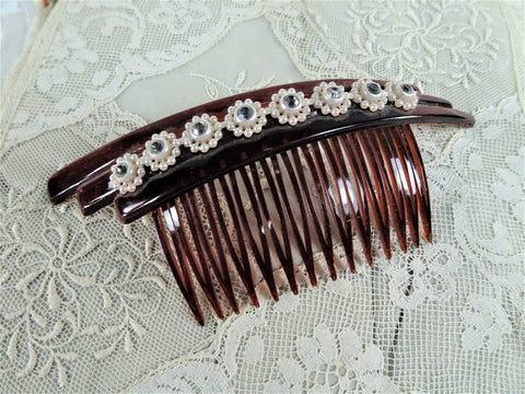 BEAUTIFUL Vintage Hair Comb, Lovely ART DECO Design,Evening Hair Comb, Bridal Wedding Hair Decoration,Decorative Hair Accessory