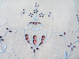 STUNNING Vintage Madeira Linen Placemats Set of 6, Lots of Handwork, Fine Table Linens,Bridal Gift,French Country Cottage,Collectible Linens