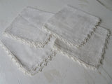 LOVELY Antique Irish Linen Napkins,Damask Linen Napkin Set,Wedding Gift,Housewarming Gift, Elegant Dining,Collectible Vintage Table Linens