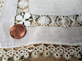 AMAZING Antique DrawnThread Lace Hankie BRIDAL WEDDING Handkerchief Hanky,Tatted Lace,Beautiful workmanship  Bridal Wedding Something Old