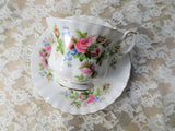 LOVELY Vintage Teacup and Saucer,Royal Albert English Bone China,MOSS ROSE Vintage Cup and Saucer,Collectible Vintage Teacups and Saucers