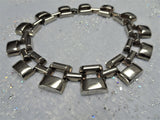 VINTAGE Dramatic Chrome Necklace, Art Deco, Modernist, Machine Age, Industrial Design, Stunning Design,Collectible Jewelry