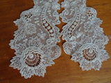 LOVELY Victorian French Lace High Neck Collar,Creamy White Lace,Victorian Edwardian Lace,Mixed Lace,Antique Bridal Lace,Collectible Lace