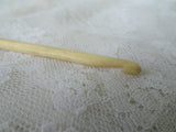 LOVELY Antique Carved Bone Double Crochet Hook, Each End has a Carved Hook ,Antique Needle Work Tool Collectible Crochet Tool