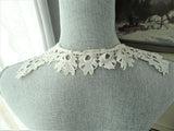 ANTIQUE French Lace Collar,OpenWork, Embroidery,Downton Abbey Great Gatsby Flapper Bridal Lace,Collectible Lace