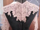 Breathtaking Antique FRENCH LACE Capelet,Collar,Tambour Embroidered ROSES,Amazing Hand Work,Gatsby Style,Bridal Wedding,Vintage Clothing