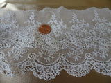 BEAUTIFUL Antique Netted Lace Trim, Snowy White Wide Lace, For Dolls,Half Dolls, Victorian Clothing, Bridal,Heirloom Sewing,Collectible Lace