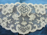 ANTIQUE Point De Gauze Style Netted Tulle Lace Circular Applique Flounce Bridal Wedding Flapper Era Downton Abbey Gatsby Vintage Clothing